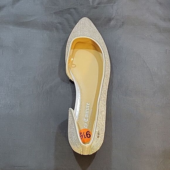 BRAND NEW JUICY COUTURE JEWEL STUDDED D'ORSAY POINTED TOE SLIP-ON FLAT SHOE - Picture 12 of 15